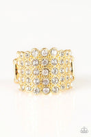 Million Dollar Masquerade - Gold - Paparazzi Ring