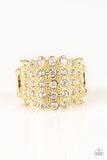 Million Dollar Masquerade - Gold - Paparazzi Ring