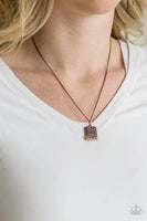Paparazzi - Back To Square One - Copper Necklace