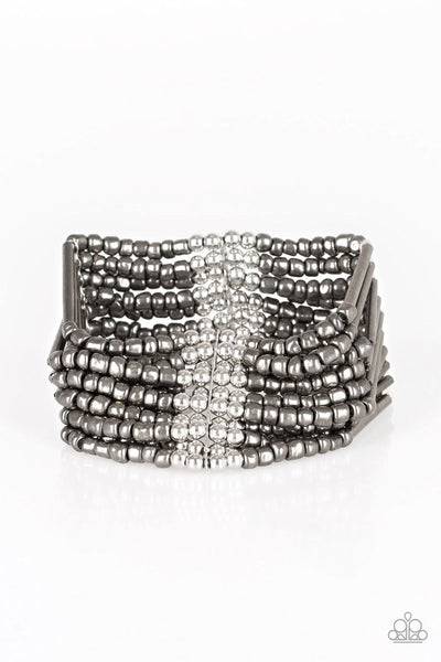 Rural Retreat - Black - Paparazzi Seed Bead stretchy Bracelet