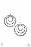 Out Of Control Shimmer - Silver - Paparazzi Earring Fashion Fix