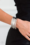 Sahara Shimmer - Silver - Paparazzi Bangle Bracelet Fashion Fix