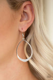 Paparazzi "REIGN Down" - White Earrings #2038 (D)
