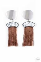 Paparazzi - Insta Inca - Brown Post Earrings #4078 (D)