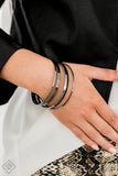 Ensnared - Gunmetal - Paparazzi Bangle Bracelet Fashion Fix