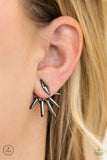 Extra Electric - Black - Paparazzi Double Post Earrings #1506