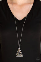TRI Harder - Silver - Paparazzi Necklace