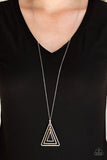TRI Harder - Silver - Paparazzi Necklace