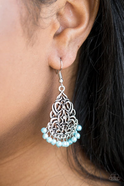 BAROQUE The Bank - Blue - Paparazzzi Earrings