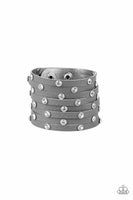 Sass Squad - Silver - Paparazzi Snap Bracelet