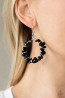 Going for Grounded - Black - Paparazzi Earrings