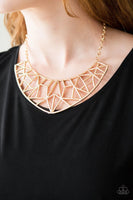 Strike While HAUTE - Gold - Paparazzi Necklace