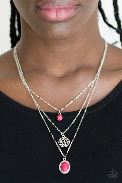 Southern Roots - Pink - Paparazzi Necklace
