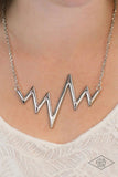 In A Heartbeat - Silver - Paparazzi Necklace