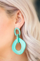 Torrid Tropicana - Blue - Paparazzi Acrylic Post Earrings