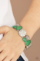Paparazzi - Chroma Charisma - Green Stretchy Bracelet