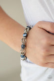 Paparazzi - Metro Squad - Blue Stretchy Bracelet