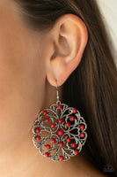 Rainbow Dew - Red - Paparazzi Earrings