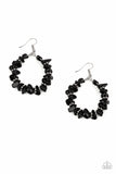 Going for Grounded - Black - Paparazzi Earrings