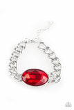 Paparazzi - Luxury Lush - Red Clasp Bracelet #1497