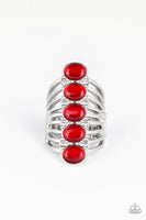 Paparazzi - BLING Your Heart Out - Red Cats Eye Stone Ring Life of the Party