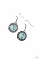 Time To GLOW Up! - Blue - Paparazzi Moonstone Earrings#2128 (D)