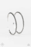 Totally On Trend - Silver - Paparazzi Hoop Earrings Fashion Fix