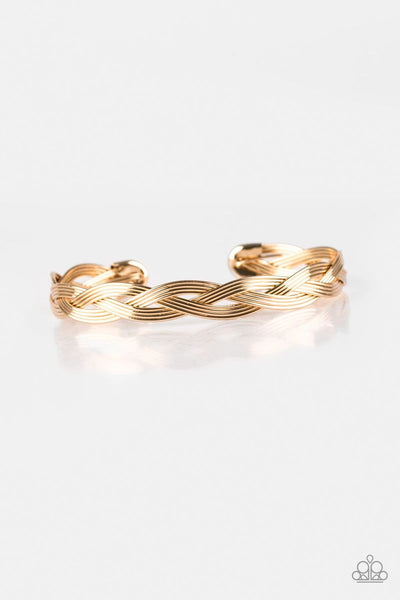 Business As Usual - Gold - Paparazzi Cuff Bracelet