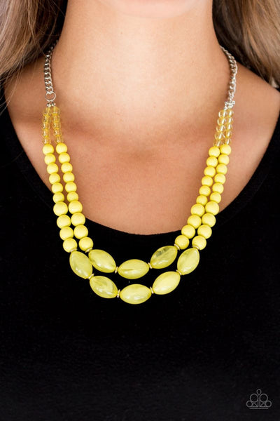 Sundae Shoppe - Yellow - Paparazzi Necklace