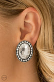 Titanic Treasure - White - Paparazzi Clip-On Earrings #1524