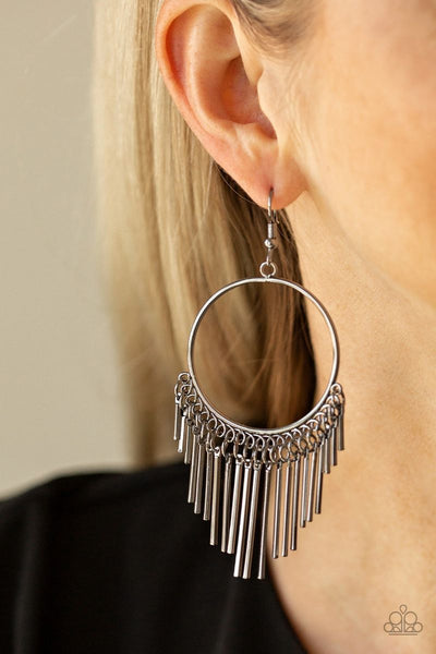 Paparazzi - SOL Food - Black Earrings