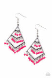 Kite Race - Pink - Paparazzi Earrings