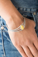 Western Wanderer - Yellow - Paparazzi Cuff Bracelet