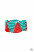 Outback Outing - Red - Paparazzi Stretchy Bracelet #5292