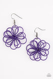 Midsummer Magic - Purple - Paparazzi Flower Earrings