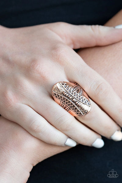 Shields Up - Copper - Paparazzi Ring