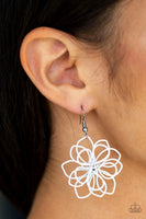 Springtime Serenity - White - Paparazzi Flower Wire Earrings
