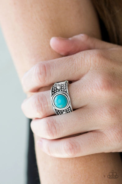 Summer Oasis - Blue Paparazzi Ring #3738