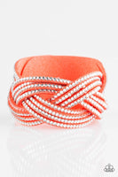 Paparazzi - Big City Shimmer - Orange Snap Bracelet # 1162