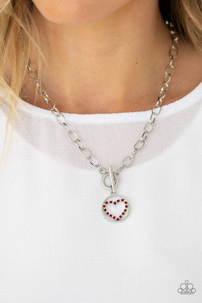 Paparazzi - With My Whole Heart - Red Heart Necklace #3758 (D)