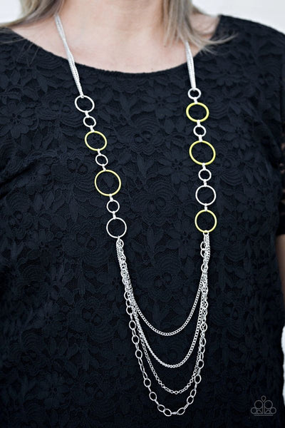 Beautifully Bubbly - Yellow - Paparazzi Necklace