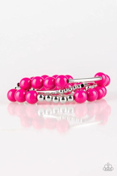 New Adventures - Pink - Paparazzi Stretchy Bracelet