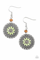 Paparazzi - Honolulu Harmony - Green Earrings FishHook #3238 (D)