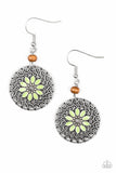 Paparazzi - Honolulu Harmony - Green Earrings FishHook #3238 (D)