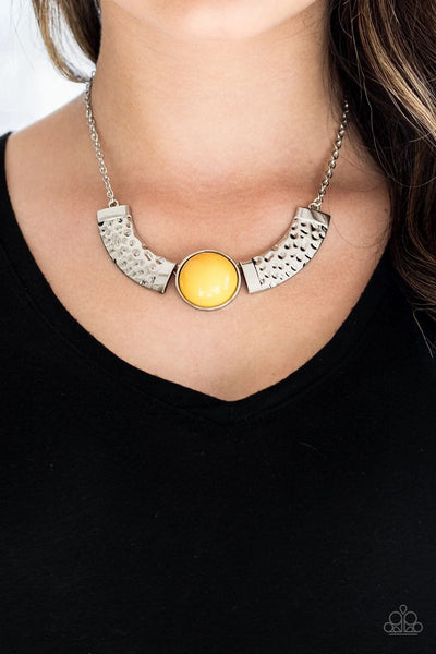 Egyptian Spell - Yellow - Paparazzi Necklace