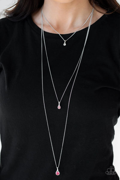 Crystal Chic - Pink - Paparazzi Necklace