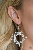 All Sizzle - Silver - Paparazzi Earrings #445