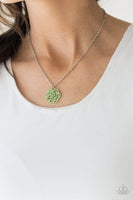 Paparazzi - Blossom Bliss - Green Flower Necklace #2773
