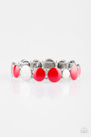 Bubble Blast - Red - Paparazzi Stretchy Bracelet