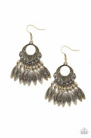 Country Chimes - Brass - Paparazzi Earrings
